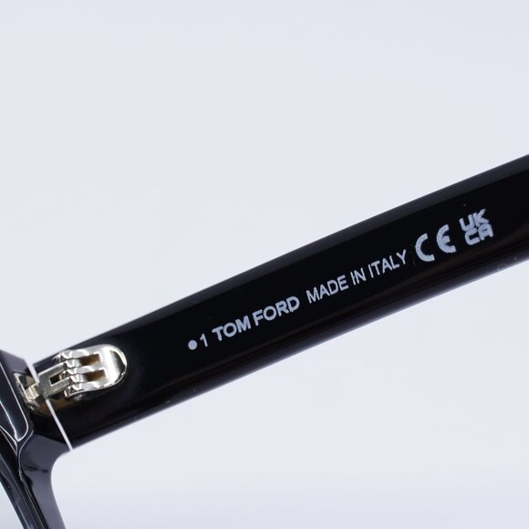 Tom Ford FT5886-B 001 Eyeglasses Black 52mm Square Frame, Blue Light Block - Picture 9 of 10